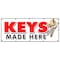 Signmission KEYS MADE HERE BANNER SIGN transponder auto car locksmith locks mobile B-120 Keys Made Here - alternate 1